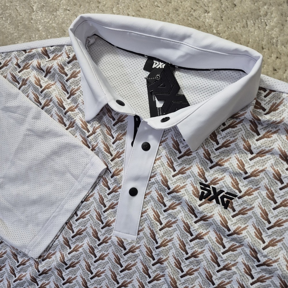 PXG Performance Polo Shirt Mens Medium Cactus Parsons Xtreme Golf Southwest New